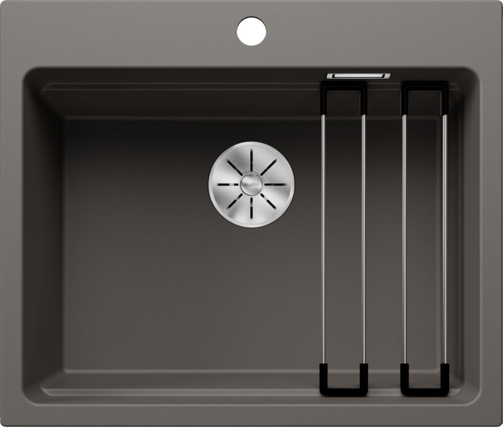 Chiuveta de bucatarie Etagon 6 527259, silgranit Gri Vulcan, 600 x 510 mm, Blanco
